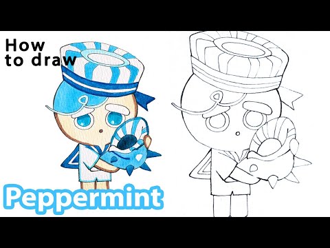 How to draw Peppermint Cookie | Cookie Run Kingdom