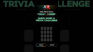 Today 25Sep Blove DApp Guess Word Trivia Challenge Daily Activity #blovedapp #guessword