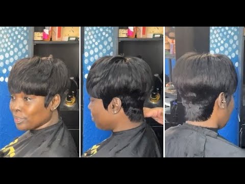 Bowl Cut! Quick Short Pixie Layered Haircut for Women With Razor Hair Cutting Techniques