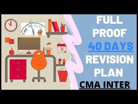 START FROM TODAY |40 Days Revision Plan | July 2020 | CMA Inter | CMA Junction |