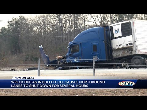 Deadly crash in Bullitt County shuts down portion of I-65