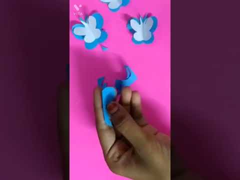 cute butterfly making with paper ☺️🌼🌼#shorts#crafts#viral#videos