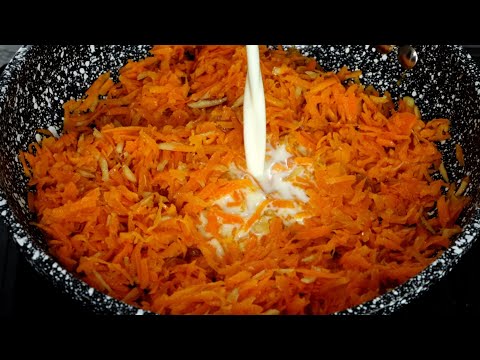 Carrot Dessert with 1/2 cup Milk | Easy dessert Recipe