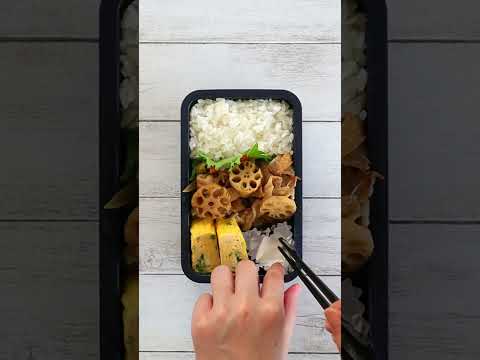 How to pack Japanese Bento🍱 Rice Magic Bento Lunch Box #127 〜Center Dent〜