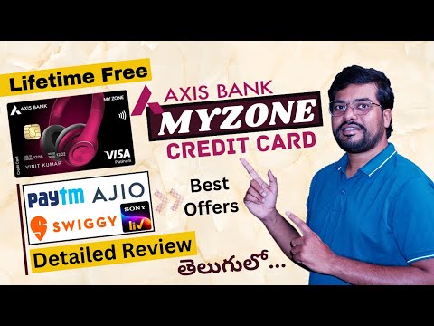 Axis Bank My Zone Lifetime free Credit Card | Axis Bank My Zone Credit Card apply online | Telugu