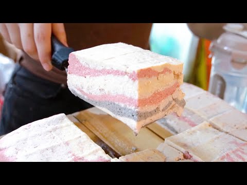 How Amazing Tofu in Various Colors Is Made in Taiwan's Traditional Markets /多種顏色的手工鹽滷豆腐、豆乾製作, 台灣傳統市場