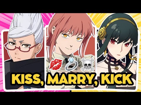 KISS 💋, MARRY 💍,  KICK 💀 [Anime GIRLS] 🔥 | ANIME QUIZ