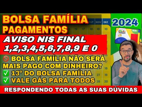 BOLSA FAMÍLIA: FIM DOS PAGAMENTOS EM DINHEIRO? 13º PARA TODOS E VALE GÁS PARA TODOS!