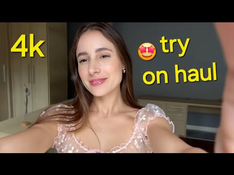 [4K] TRANSPARENT Amazon Outfit TRY ON Haul with MIRROR VIEW | Transparent Clothes review