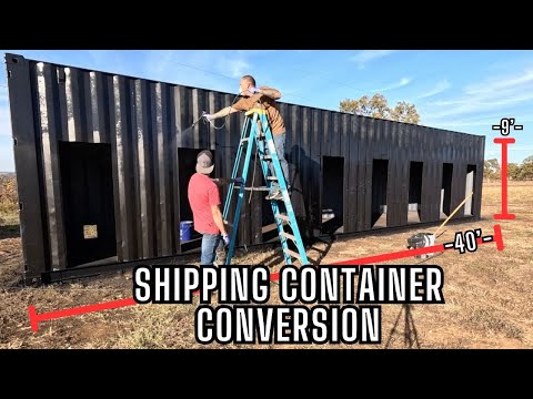 Shipping Container Transformation: Fresh Paint for the Ultimate Chicken Coop Conversion!