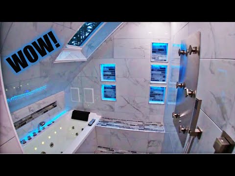 DIY Luxury Shower + Jacuzzi COMPLETE! - Bath Reno Pt 8