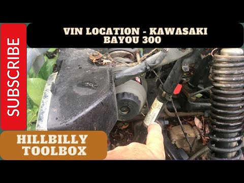 How to find your VIN - Kawasaki Bayou KLF300