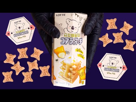 ASMR - Lotte Koala 's March White Chocolate Milk Cheese Flavor to SandWich