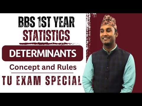 Determinants in Nepali || Sarrus Rule || BBS 1st Year Statistics || Basic Concept || TU - Gurubaa