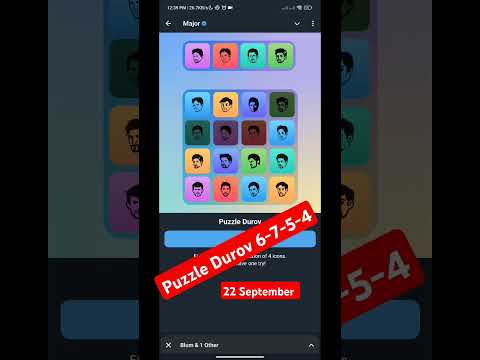 Puzzle Durov 22 September | Major puzzle durov