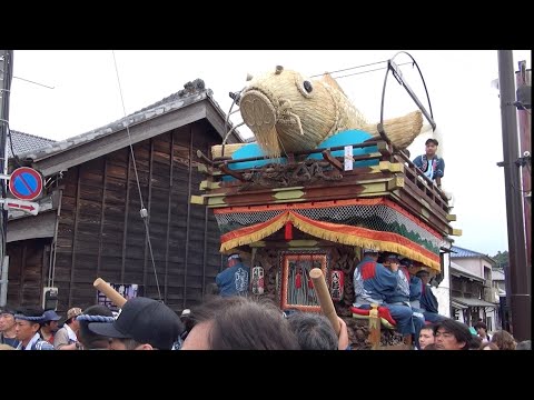 佐原の大祭2024夏　忠敬橋にて八日市場区、寺宿区、田宿区　楽日