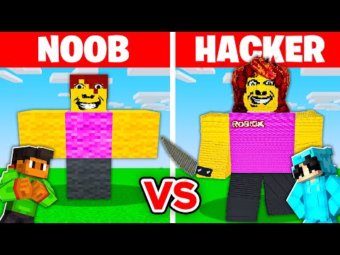 NOOB vs HACKER: I Cheated In a WEIRD STRICT MOM Build Challenge!