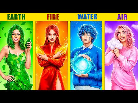 Four Elements Extreme Makeover Challenge! Fire, Earth, Water, Air Cutesy GLOW UP!