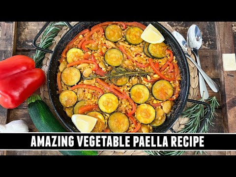 Vegetable Paella with Peppers & Zucchini | Vegan + Gluten Free Recipe