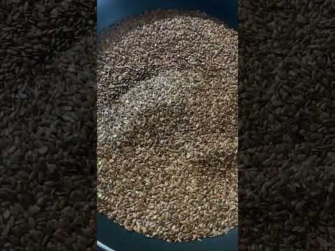 Frying flaxseed,cooking sound