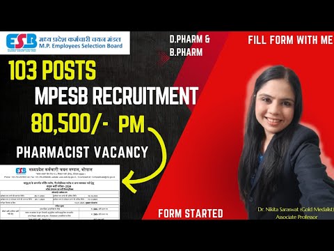 MPESB Pharmacist Recruitment 2024 | Pharmacist and Paramedical Jobs for BPharm DPharm Students