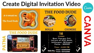 How to Create Digital Invitation Card Using Canva | Canva Tutorial | Video Editing in Canva
