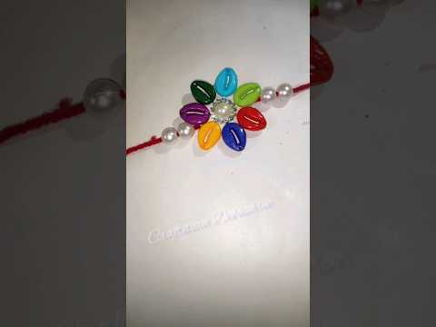 diy rakhi 😍 | #handmaderakhiideas #shorts #trendy