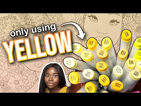 Coloring using only YELLOW markers!