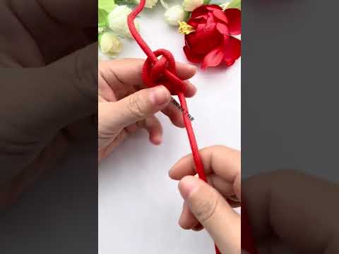 Freehand button knots, rope braiding skills sharing, handmade DIY, practical knots, knotting ski