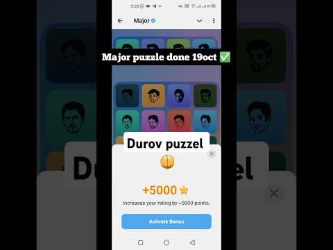 Major durov puzzel 19oct #airdrop #crypto #major