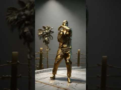 Golden Statue is Dancing #shorts #ai