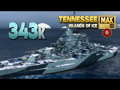 Battleship Tennessee: Big ranked battle - World of Warships