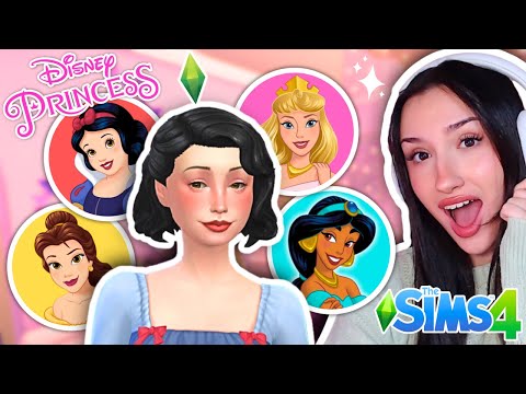 Making The DISNEY PRINCESSES in The Sims 4