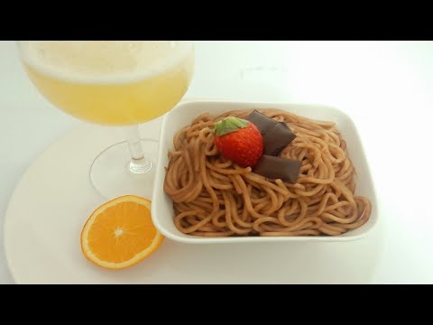 Soyons fous 😅 faisons des Spaghettis au Chocolat 🍜 #  Chocolate Spaghetti 🍓#welov'eat