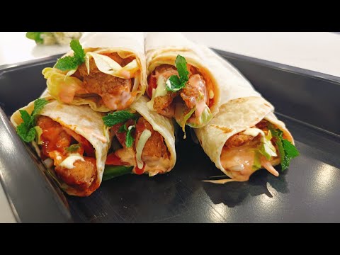 KFC zinger twister (wrap) | chicken shawarma Arabic style | Chicken wraps recipe | easy wrap recipe