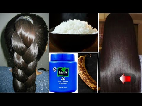 Rice hair mask for shiney smooth & strong hair. Thick & straight hair. Rice water 4 fast hair growth