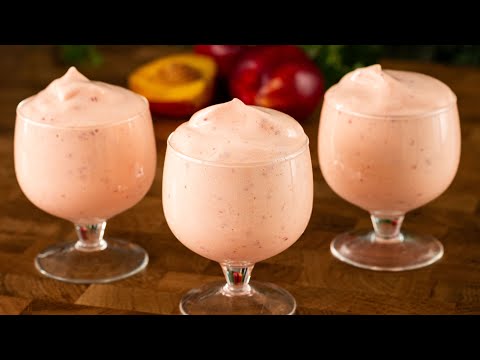 🍑Delicate peach mousse in 5 minutes! NO CREAM, NO STARCH, NO MILK! Quick summer dessert