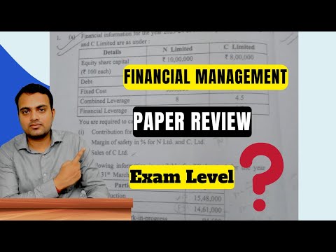 Ca Inter Financial Management Paper review of September 2024 exam| My opinion