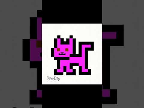 Rainbow pixel cat while funkytown plays in the background for 1 minute straight #animation #art