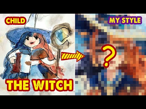 Drawing The Witch Inspired by Old Painting | Huta Chan Studio