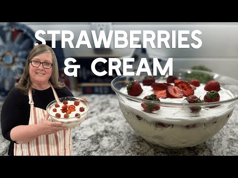 Easy Strawberries and Cream Dessert | No-Bake Delight!