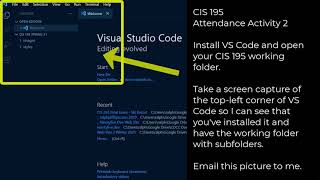 CIS 195 Class Demo - Prep Web Dev Working Space and Download VS Code