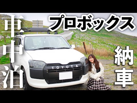 【プロボックス】社用車をカスタムして車中泊を快適にしてみた！【カーテンDIY】