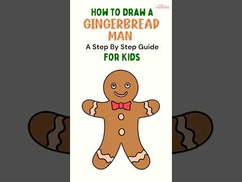 How to Draw a "Gingerbread Man" - Step By Step Guide for Kids | Christmas Activities for Kids