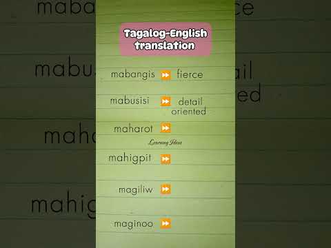 TAGALOG-ENGLISH TRANSLATION VOCABULARY #learnenglish #tagalogenglishtranslation #vocabulary