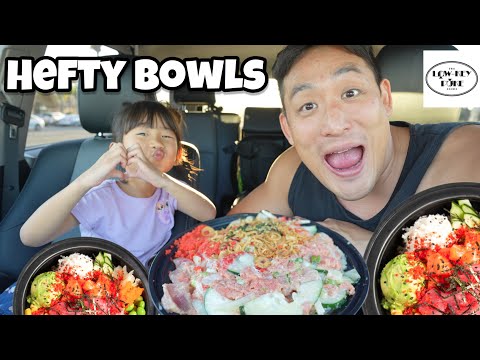 Tuna Poke Bowls for Dinner- These are Hefty Sized Bowls