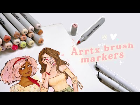 🍧💕draw with me! ft. Arrtx oros brush markers ⁎⁺˳✧༚