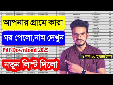 আবাস যোজনা ঘরের লিস্ট 2024 কিভাবে দেখবো | ঘরের লিস্ট কিভাবে দেখবো 2024. Ghorer List 2024 West Bengal