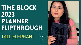 Time Block Planner | Flipthrough #vlogmas 1 | Tall Elephant '23 | Indian Brand