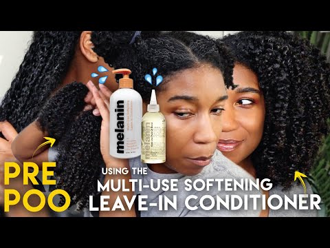 PRE POO w/ Melanin Haircare Multi-Use Softening Leave In Conditioner + Multi-Use Pure Oil Blend